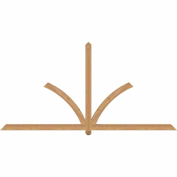 Ekena Millwork Redmond Timber Gable Bracket, Western Red Cedar, 108"W x 54"H x 3 1/2"D x 3 1/2"F, 12/12 Pitch GBW108X54X0404RED00SWR - main